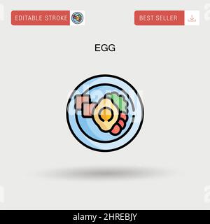 Egg Simple vector icon. Stock Vector