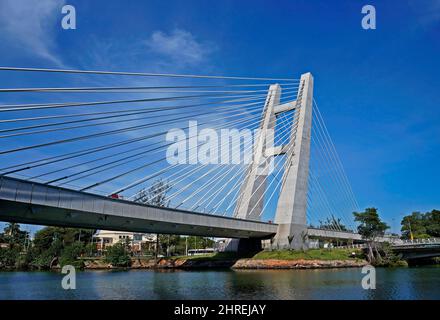 Cable-stayed bridge, Barra da Tijuca, Rio Stock Photo