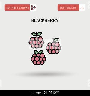 Blackberry Simple vector icon. Stock Vector