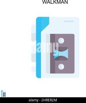 Walkman Simple vector icon. Illustration symbol design template for web mobile UI element. Stock Vector
