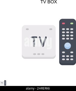 Tv box Simple vector icon. Illustration symbol design template for web mobile UI element. Stock Vector