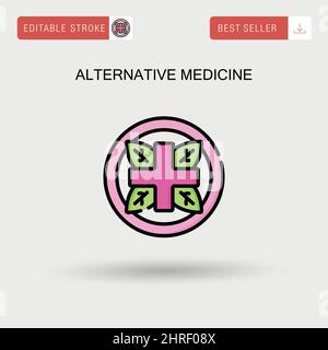 Alternative medicine Simple vector icon. Stock Vector