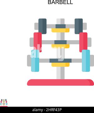 Barbell Simple vector icon. Illustration symbol design template for web mobile UI element. Stock Vector