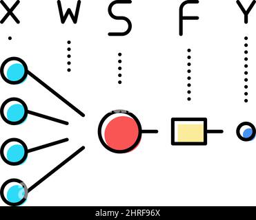 mathematical model neural network line icon vector illustration Stock ...