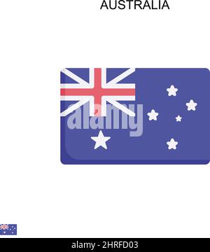 Australia Simple vector icon. Illustration symbol design template for web mobile UI element. Stock Vector