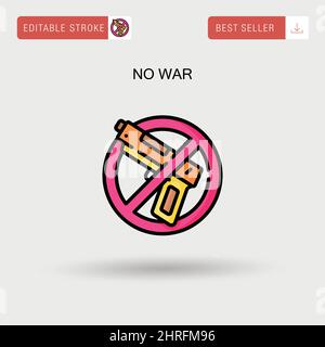 No war Simple vector icon. Stock Vector