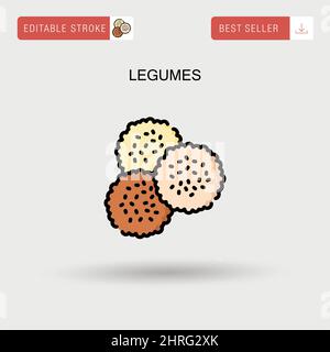 Legumes Simple vector icon. Stock Vector