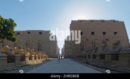 A photo of Karnak Temple, the largest temple complex of Ancient Egypt Stock Photo