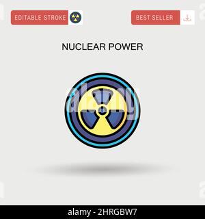 Nuclear power Simple vector icon. Stock Vector