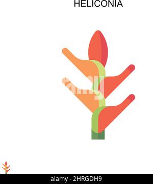 Heliconia Simple vector icon. Illustration symbol design template for web mobile UI element. Stock Vector