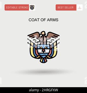 Coat of arms Simple vector icon. Stock Vector
