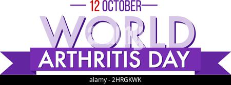 World Arthritis Day logo banner illustration Stock Vector
