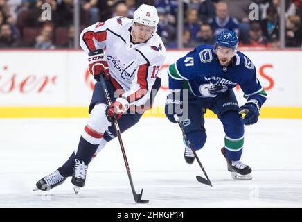 Washington Capitals Jakub Vrana of the Czech Republic skates around during  a time out in the first period against the St. Louis Blues at the Scottrade  Center in St. Louis on April