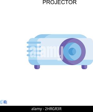 Projector Simple vector icon. Illustration symbol design template for web mobile UI element. Stock Vector