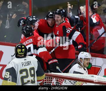 Ottawa Senators center Chris Tierney (71) plays against the Detroit Red  Wings in the first period of an NHL hockey game Tuesday, Nov. 19, 2019, in  Detroit. (AP Photo/Paul Sancya Stock Photo - Alamy