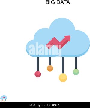 Big data Simple vector icon. Illustration symbol design template for web mobile UI element. Stock Vector