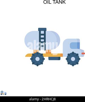 Oil tank Simple vector icon. Illustration symbol design template for web mobile UI element. Stock Vector