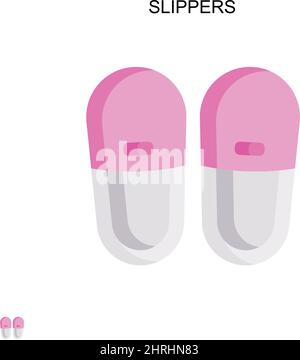Slippers Simple vector icon. Illustration symbol design template for web mobile UI element. Stock Vector