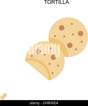 Tortilla Simple vector icon. Illustration symbol design template for web mobile UI element. Stock Vector