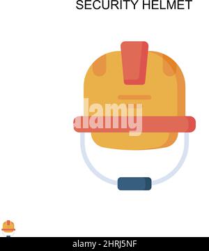Security helmet Simple vector icon. Illustration symbol design template for web mobile UI element. Stock Vector