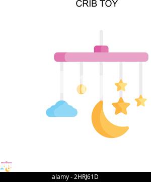 Crib toy Simple vector icon. Illustration symbol design template for web mobile UI element. Stock Vector