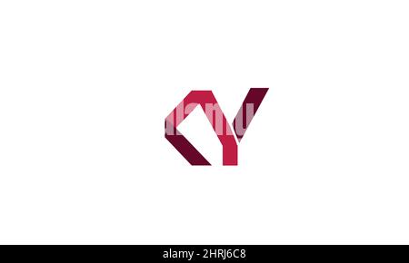 Alphabet letters Initials Monogram logo KY, YK, K and Y Stock Vector