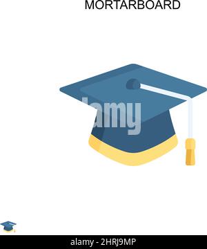 Mortarboard Simple vector icon. Illustration symbol design template for web mobile UI element. Stock Vector