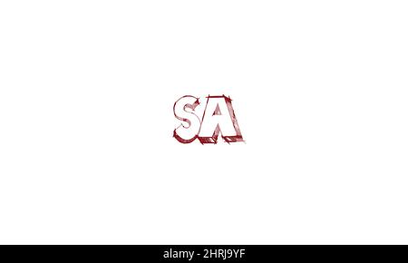 Alphabet letters Initials Monogram logo SA, AS, S and A Stock Vector