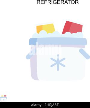 Refrigerator Simple vector icon. Illustration symbol design template for web mobile UI element. Stock Vector