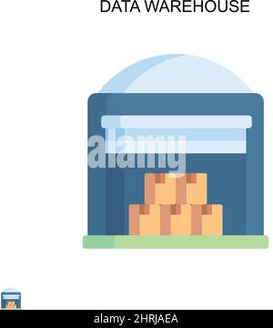 Data warehouse Simple vector icon. Illustration symbol design template for web mobile UI element. Stock Vector