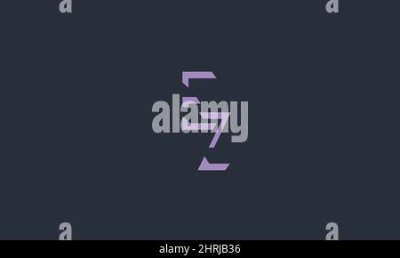 Alphabet letters Initials Monogram logo EZ, ZE, E and Z Stock Vector