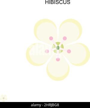 hibiscus flower icon vector outline illustration Stock Vector Image ...