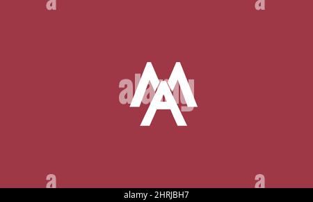 Alphabet letters Initials Monogram logo MA, AM, M and A Stock Vector