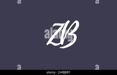 Alphabet letters Initials Monogram logo ZV, BZ, Z and B Stock Vector