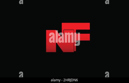 Alphabet letters Initials Monogram logo FN, NF, F and N Stock Vector