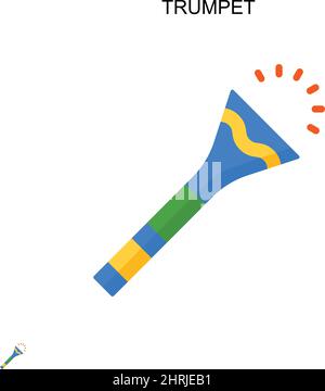 Trumpet Simple vector icon. Illustration symbol design template for web mobile UI element. Stock Vector