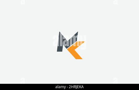 Alphabet letters Initials Monogram logo MK, KM, M and K Stock Vector