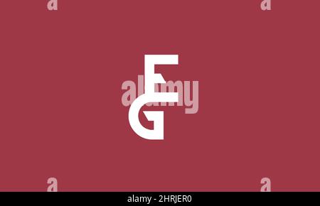 Alphabet letters Initials Monogram logo EG, GE, E and G Stock Vector