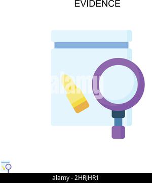 Evidence Simple vector icon. Illustration symbol design template for web mobile UI element. Stock Vector