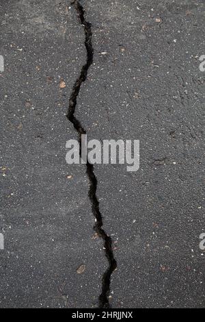 wet gray asphalt after rain Stock Photo