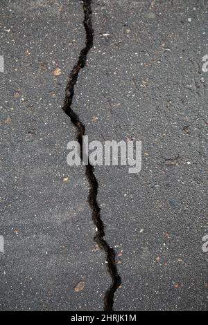 wet gray asphalt after rain Stock Photo