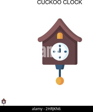 Cuckoo clock Simple vector icon. Illustration symbol design template for web mobile UI element. Stock Vector