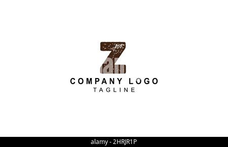 Letter Z premium logo design with brush texture on it. Stock Vector