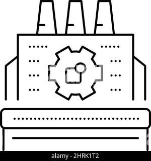 erp working processing line icon vector illustration Stock Vector Image ...