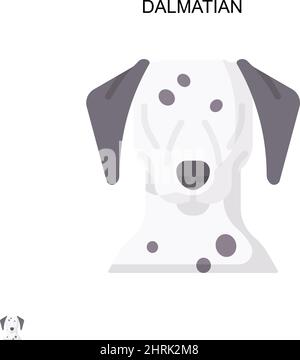 Dalmatian Simple vector icon. Illustration symbol design template for web mobile UI element. Stock Vector