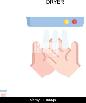 Dryer Simple vector icon. Illustration symbol design template for web mobile UI element. Stock Vector