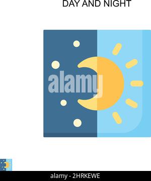 Day and night Simple vector icon. Illustration symbol design template for web mobile UI element. Stock Vector