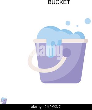 Bucket Simple vector icon. Illustration symbol design template for web mobile UI element. Stock Vector