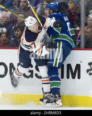 Edmonton Oilers Center Connor McDavid (97) Skates Pass Toronto Maple ...