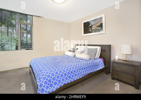 Beautiful shot of nicely decorated bedroom Stock Photo - Alamy